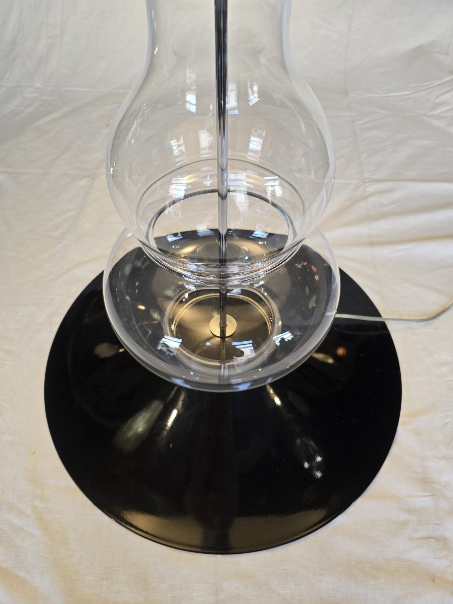 Large Italamp Brio 8009/pt Table Lamp In Metal And Glass – H 101 Cm-photo-2