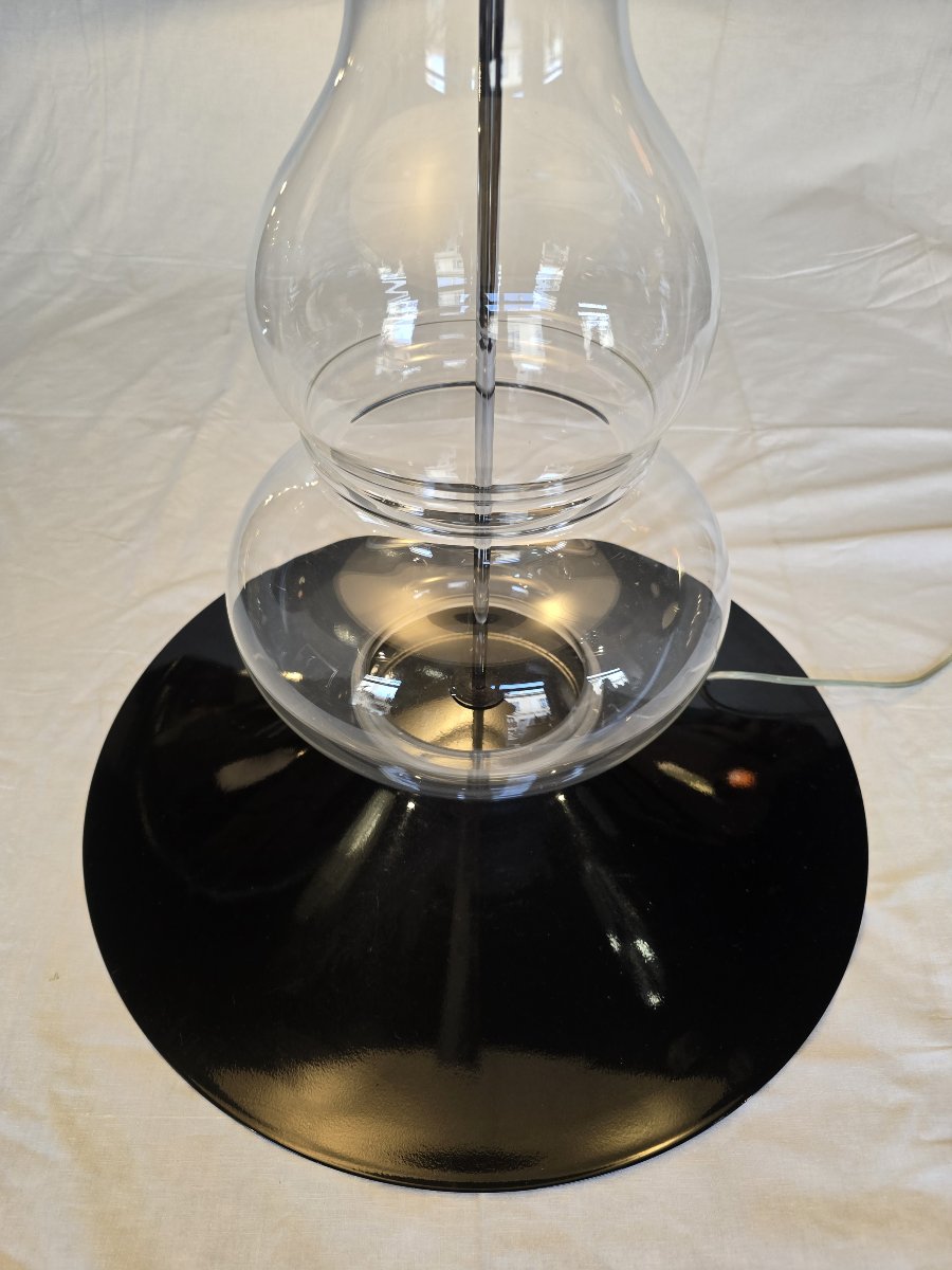 Large Italamp Brio 8009/pt Table Lamp In Metal And Glass – H 101 Cm-photo-6