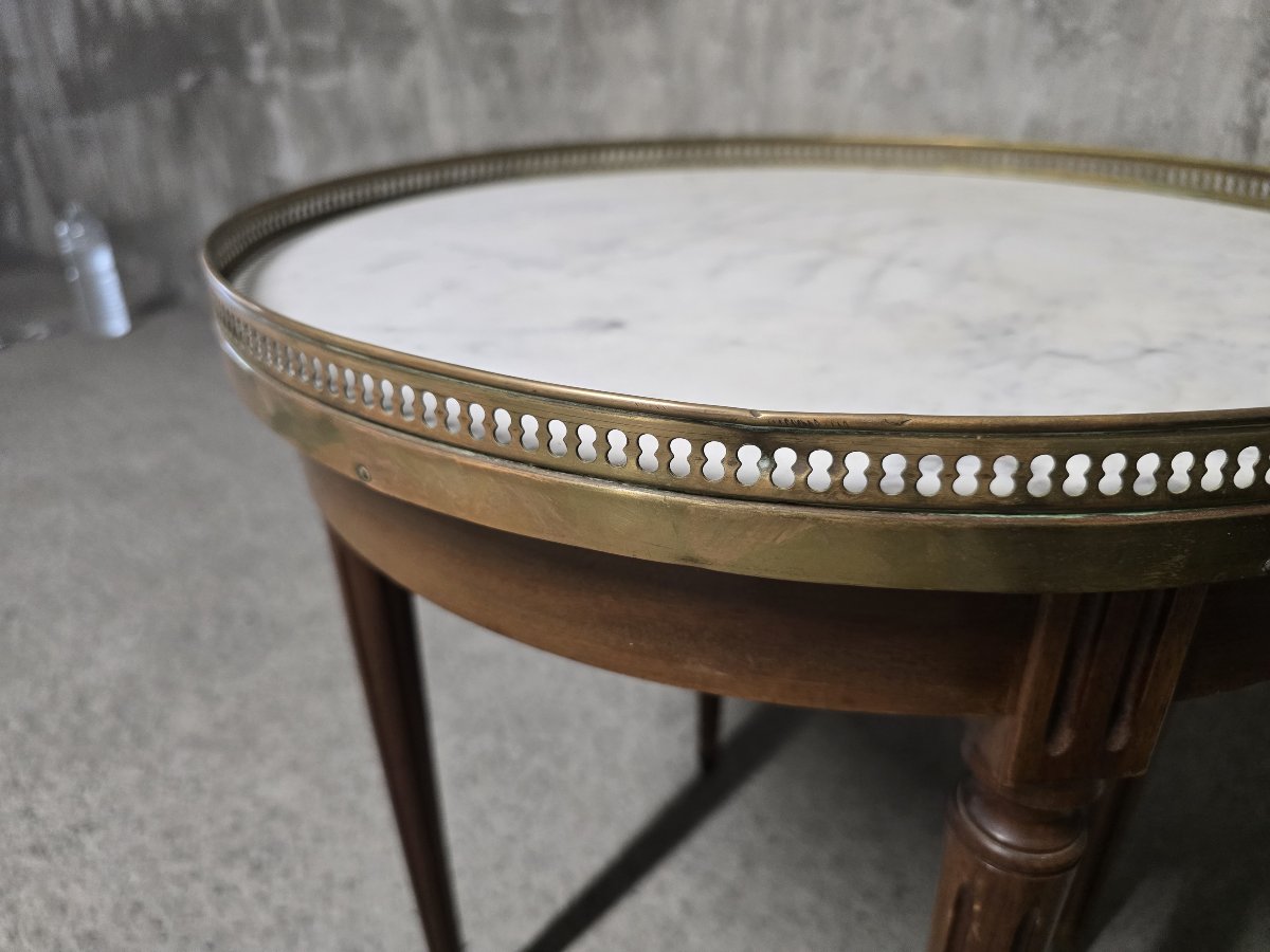 Louis XVI-style Bouillotte Coffee Table, Marble Top-photo-2