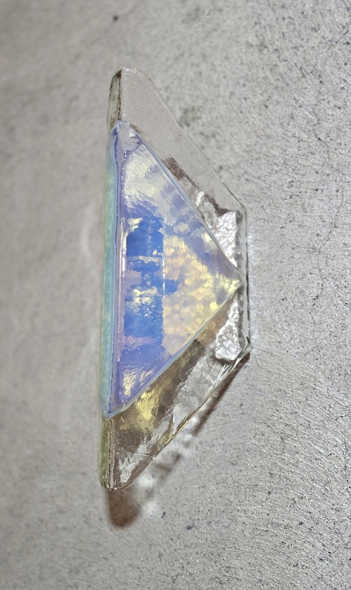 Carlo Nason pour A.V. Mazzega (attribué), ensemble de 4 appliques en verre Murano, 1960/70-photo-4