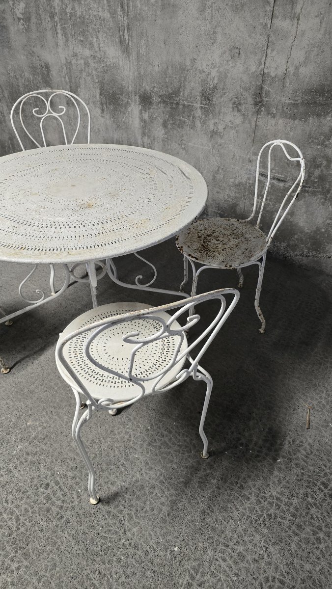 Wrought-iron Garden Set, Early 20th Century-photo-1