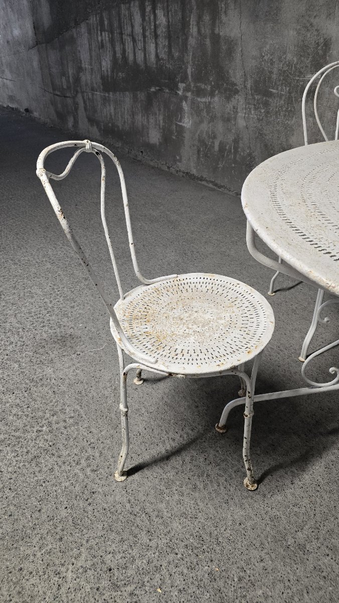 Wrought-iron Garden Set, Early 20th Century-photo-4