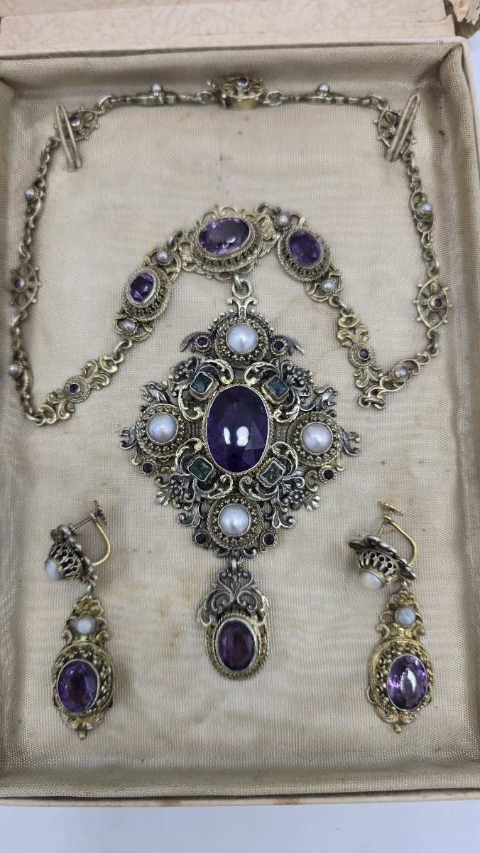 Austro-hungarian Neo-renaissance Silver Set, 800 Silver – Circa 1880–1900-photo-2