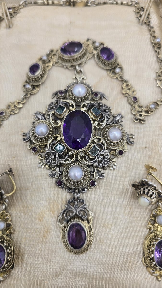 Austro-hungarian Neo-renaissance Silver Set, 800 Silver – Circa 1880–1900-photo-3