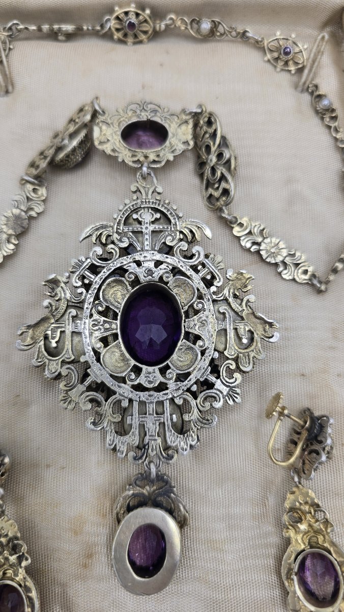 Austro-hungarian Neo-renaissance Silver Set, 800 Silver – Circa 1880–1900-photo-3