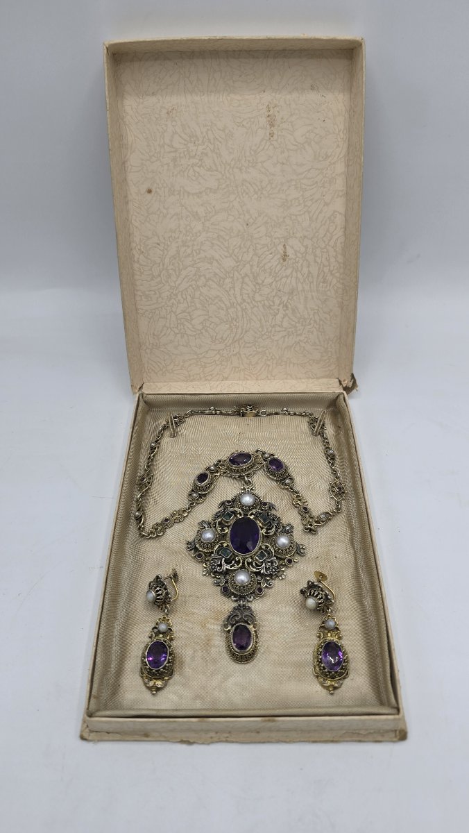 Austro-hungarian Neo-renaissance Silver Set, 800 Silver – Circa 1880–1900