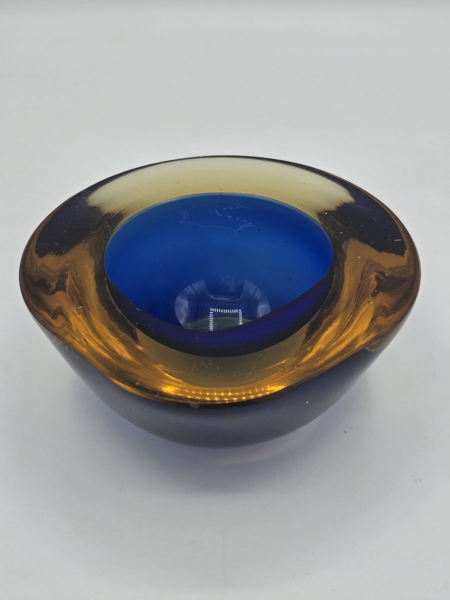 Flavio Poli pour Seguso Vetri d’Arte — petite coupe / vide-poche en verre sommerso 1950/60-photo-2