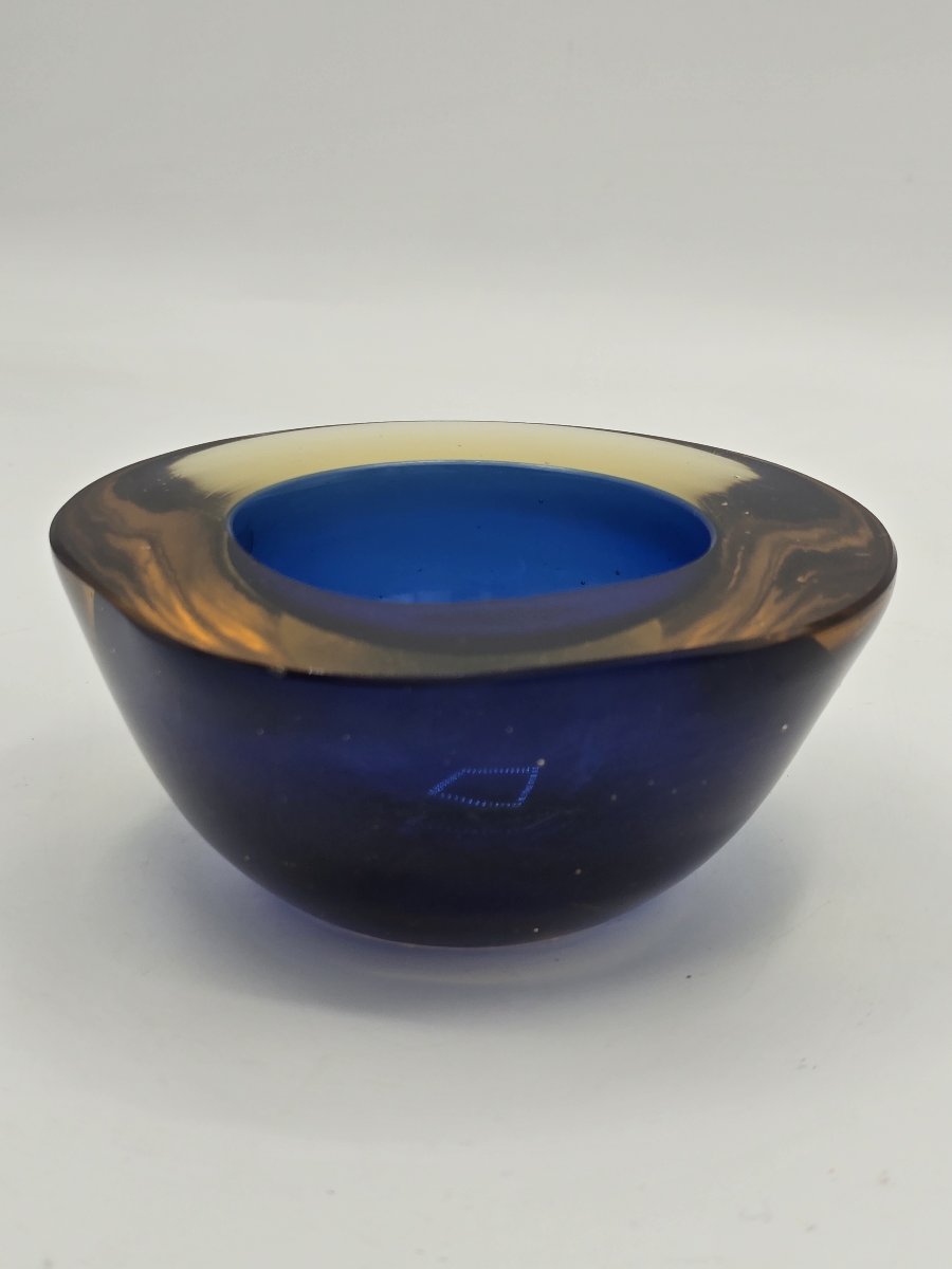 Flavio Poli pour Seguso Vetri d’Arte — petite coupe / vide-poche en verre sommerso 1950/60-photo-1