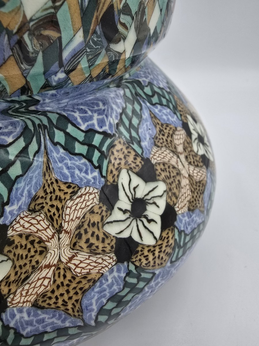 Jean Gerbino (1876–1966) Vallauris – Vase – Planters – 22 Cm / Circa 1950 -photo-2