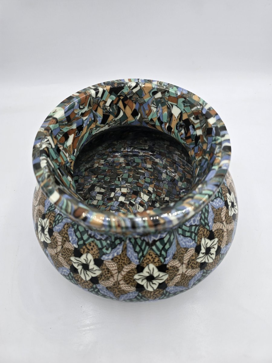 Jean Gerbino (1876–1966) Vallauris – Vase – Planters – 22 Cm / Circa 1950 -photo-4