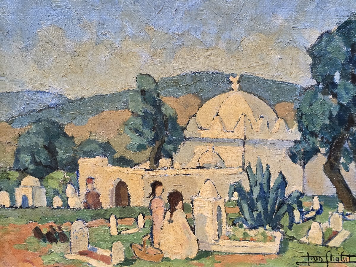 Jean CHALUT (1879-1957) – Huile sur toile – Birmandreis, Le Marabout -photo-2