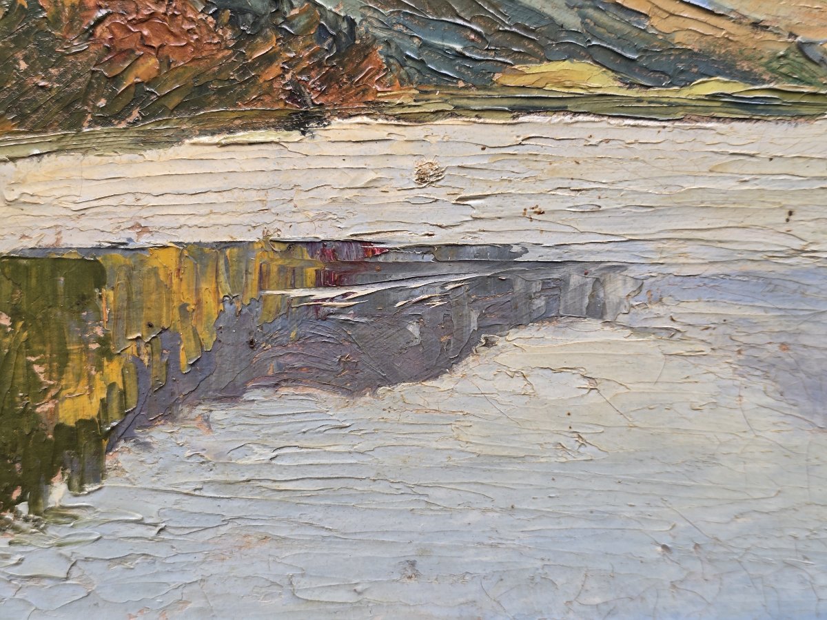 Raoul Mabru (1882-1957) – Lac d’Auvergne – Huile sur panneau, 1938-photo-1