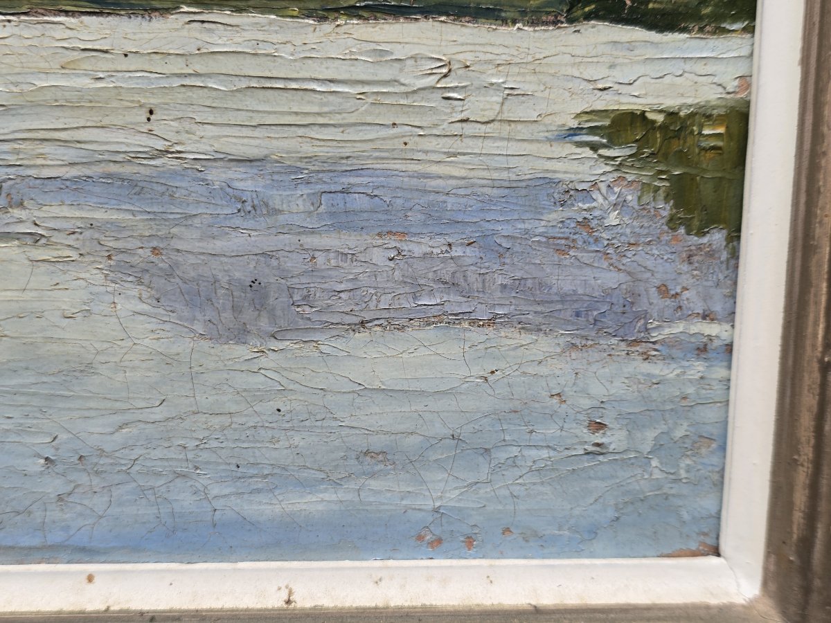 Raoul Mabru (1882-1957) – Lac d’Auvergne – Huile sur panneau, 1938-photo-2