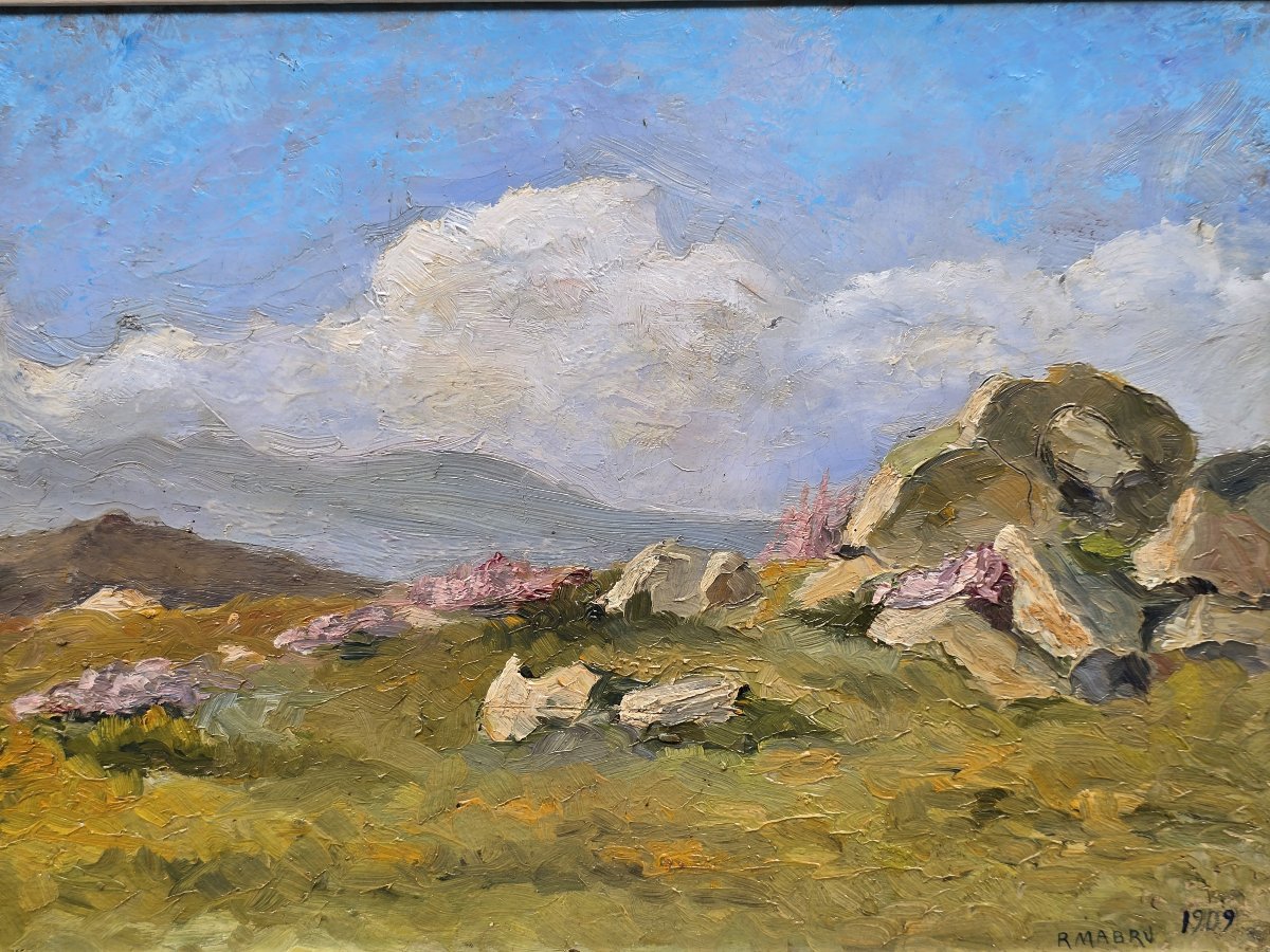 Raoul Mabru (1882-1957) – Bruyère d’Auvergne – Huile sur panneau, 1909-photo-2