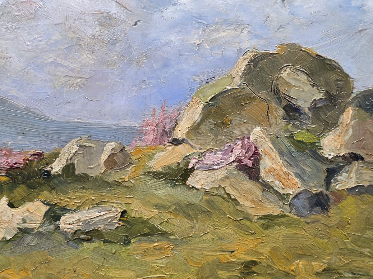 Raoul Mabru (1882-1957) – Bruyère d’Auvergne – Huile sur panneau, 1909-photo-3