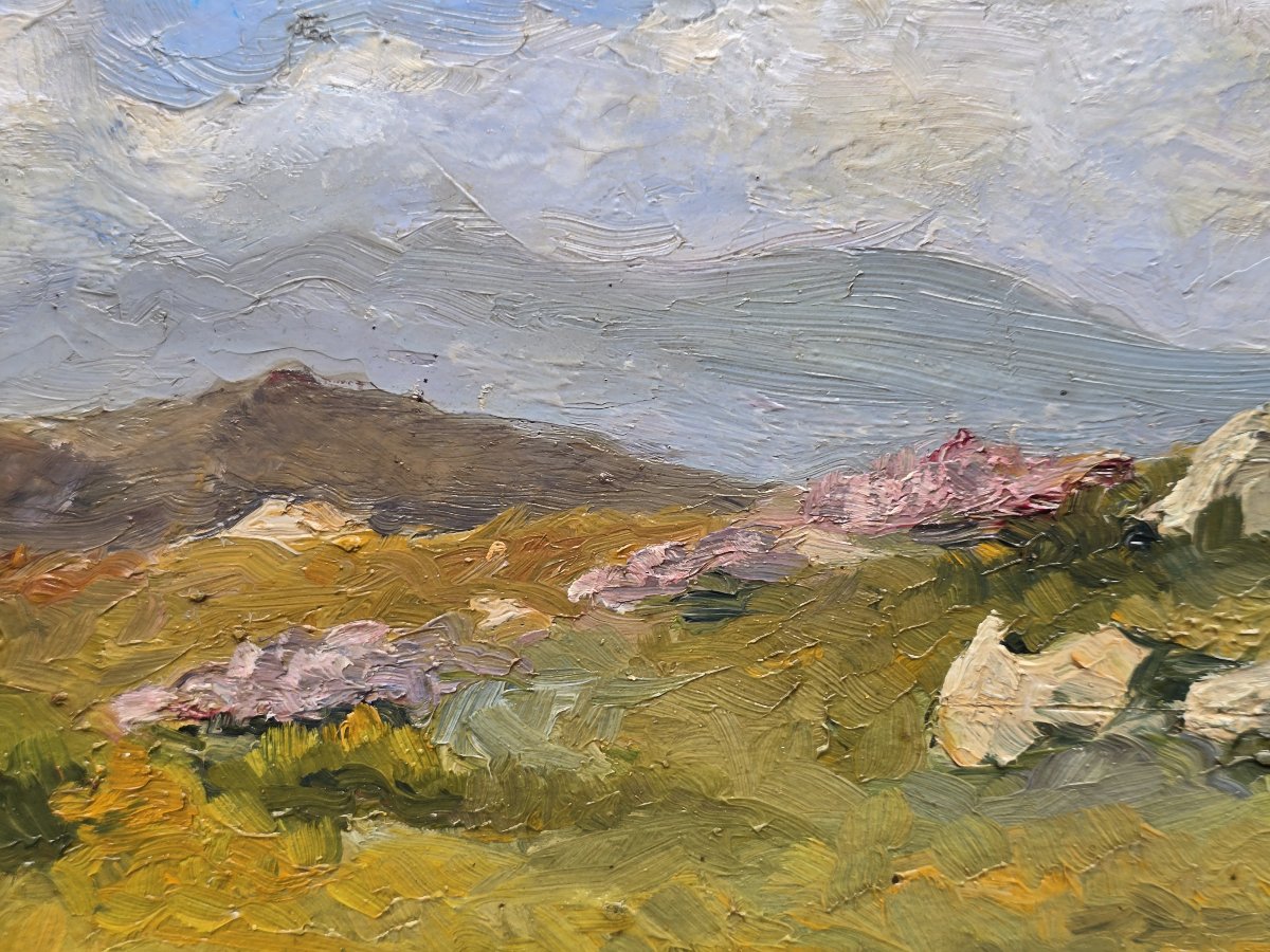 Raoul Mabru (1882-1957) – Bruyère d’Auvergne – Huile sur panneau, 1909-photo-4