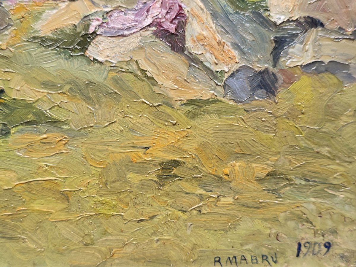 Raoul Mabru (1882-1957) – Bruyère d’Auvergne – Huile sur panneau, 1909-photo-1