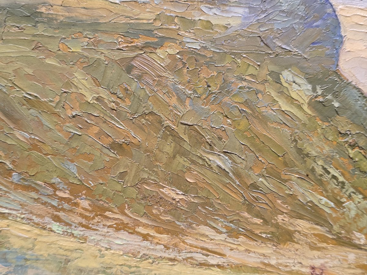 Raoul Mabru (1882–1957) – La Roche Sanadoire Near Lake Guéry – Oil On Panel-photo-4