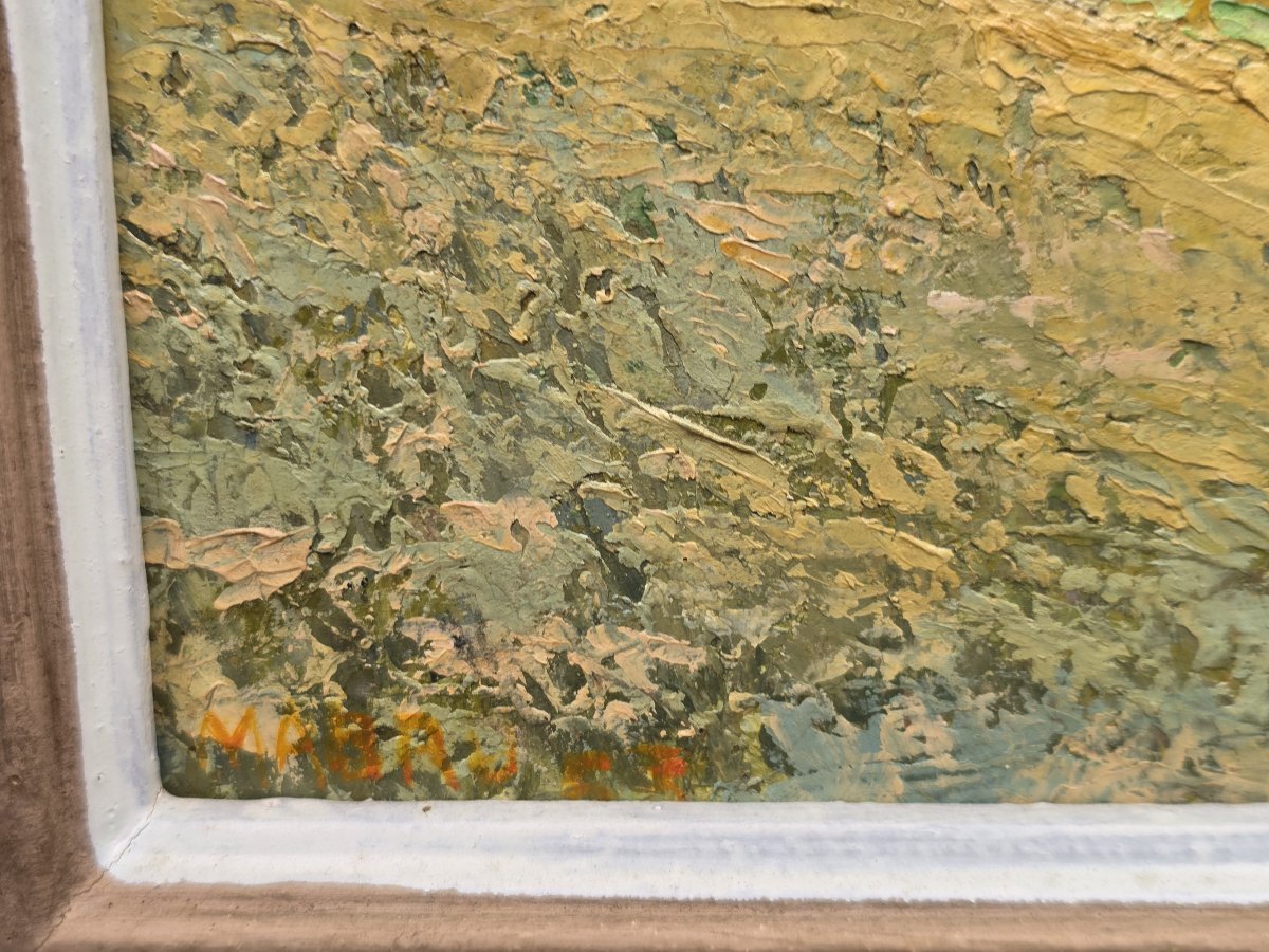 Raoul Mabru (1882–1957) – La Roche Sanadoire Near Lake Guéry – Oil On Panel-photo-2