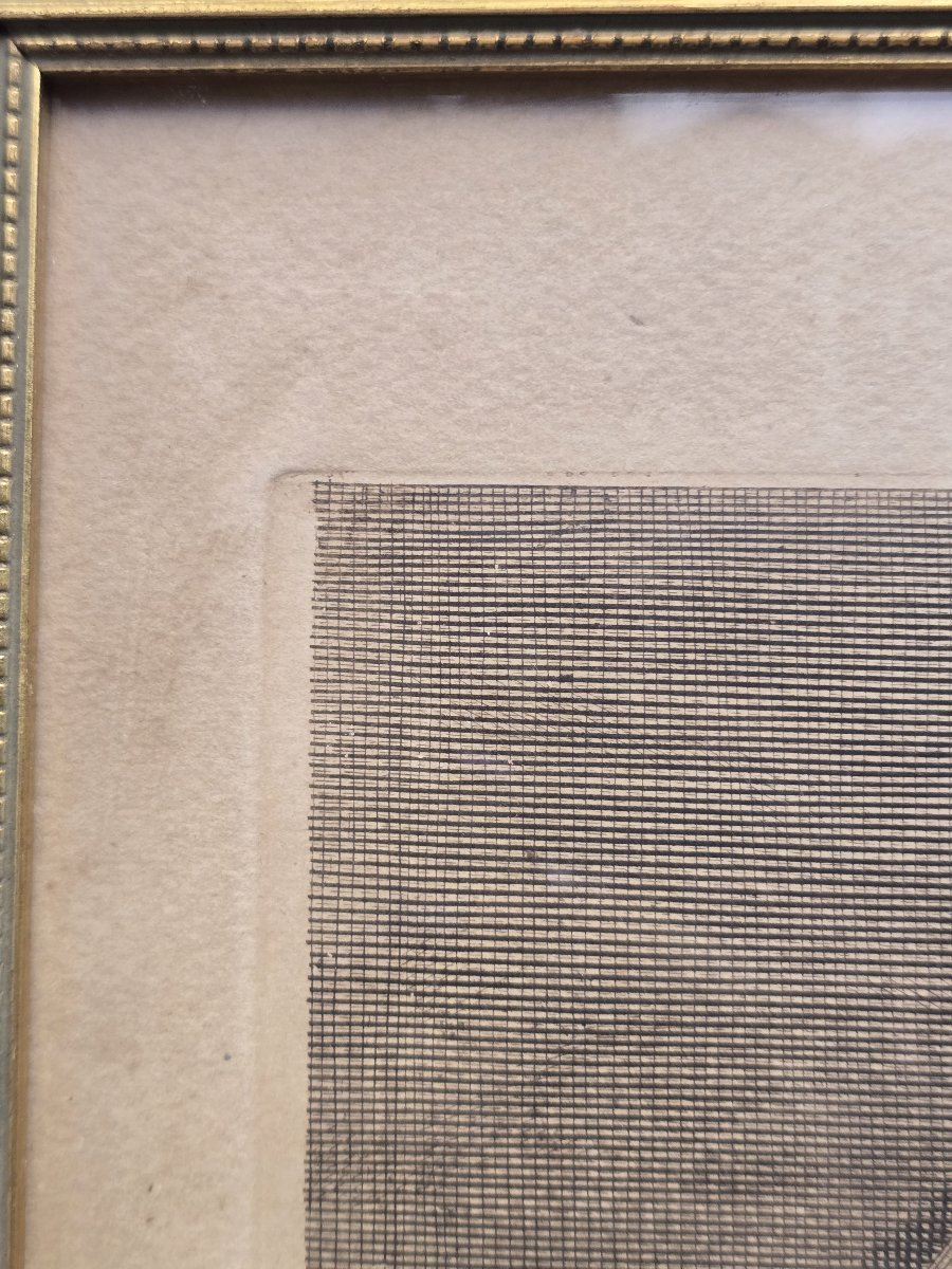Gravure XVIIIe -Portrait de Louis de France, duc de Bourgogne- P. Drevet d'après H. Rigaud-photo-2