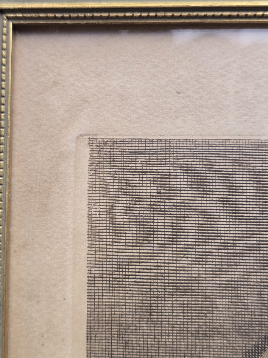 Gravure XVIIIe -Portrait de Louis de France, duc de Bourgogne- P. Drevet d'après H. Rigaud-photo-3