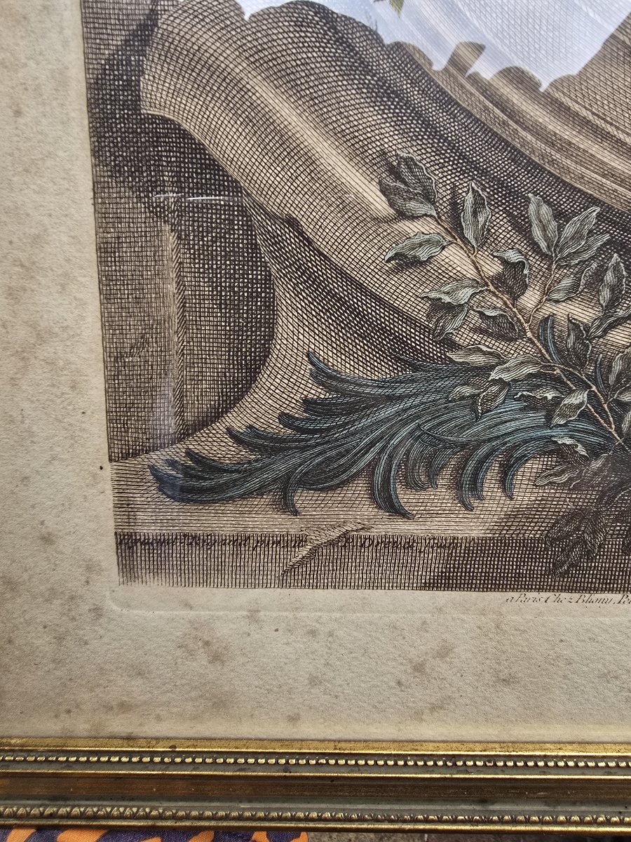 Gravure XVIIIe siècle–Portrait de Louis, Grand Dauphin de France – P. Drevet d'après H. Rigaud-photo-1