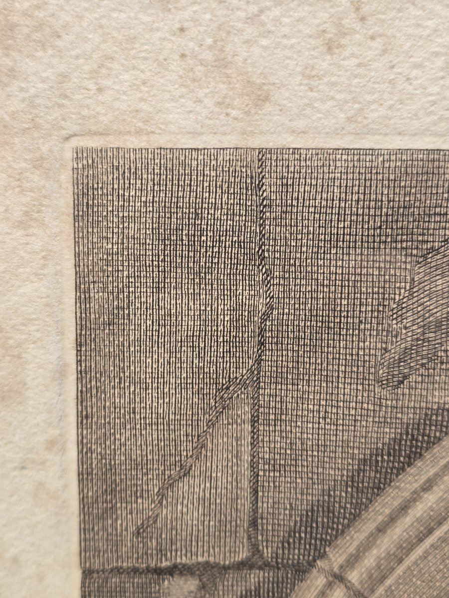 Gravure XVIIIe siècle–Portrait de Louis, Grand Dauphin de France – P. Drevet d'après H. Rigaud-photo-4