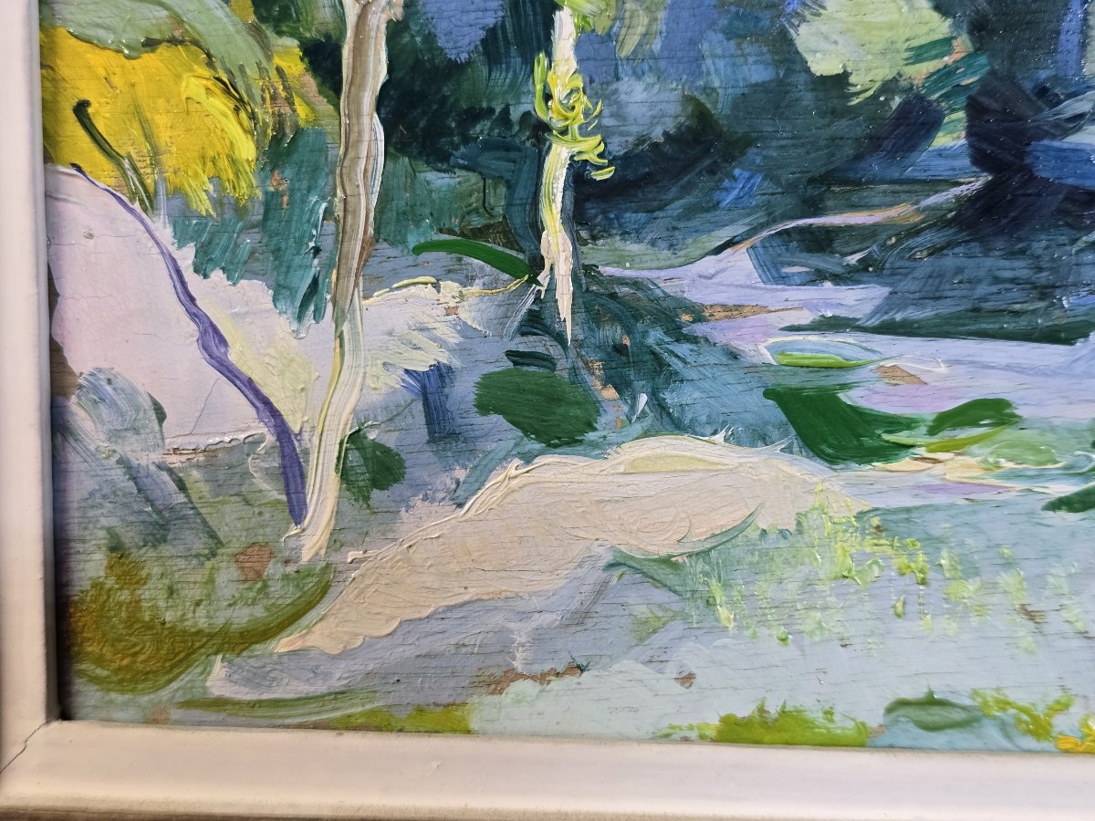 Frank Bal (1876–1960) – “landscape At Chamerlat,” 1939 – Oil On Panel, Signed – Auvergne-photo-2