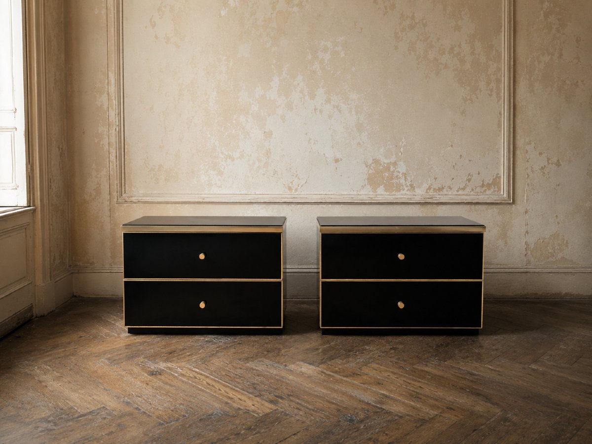 Pair Of Maison Roméo Paris Nightstands By Jean-claude Mahey, 1970s-photo-2