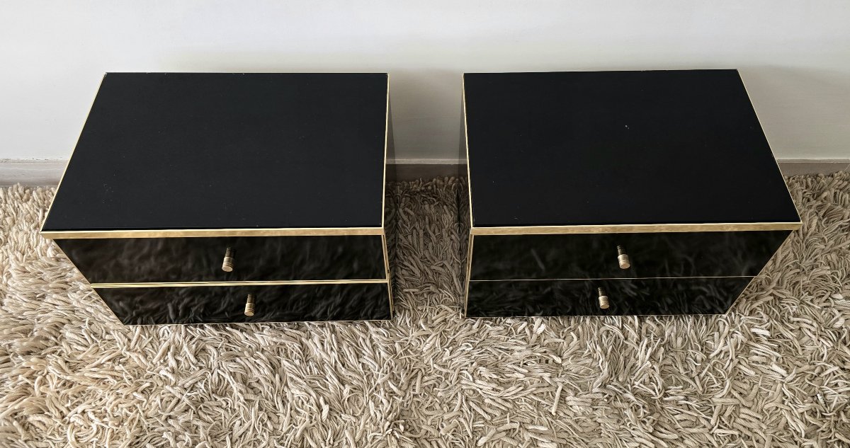Pair Of Maison Roméo Paris Nightstands By Jean-claude Mahey, 1970s-photo-3