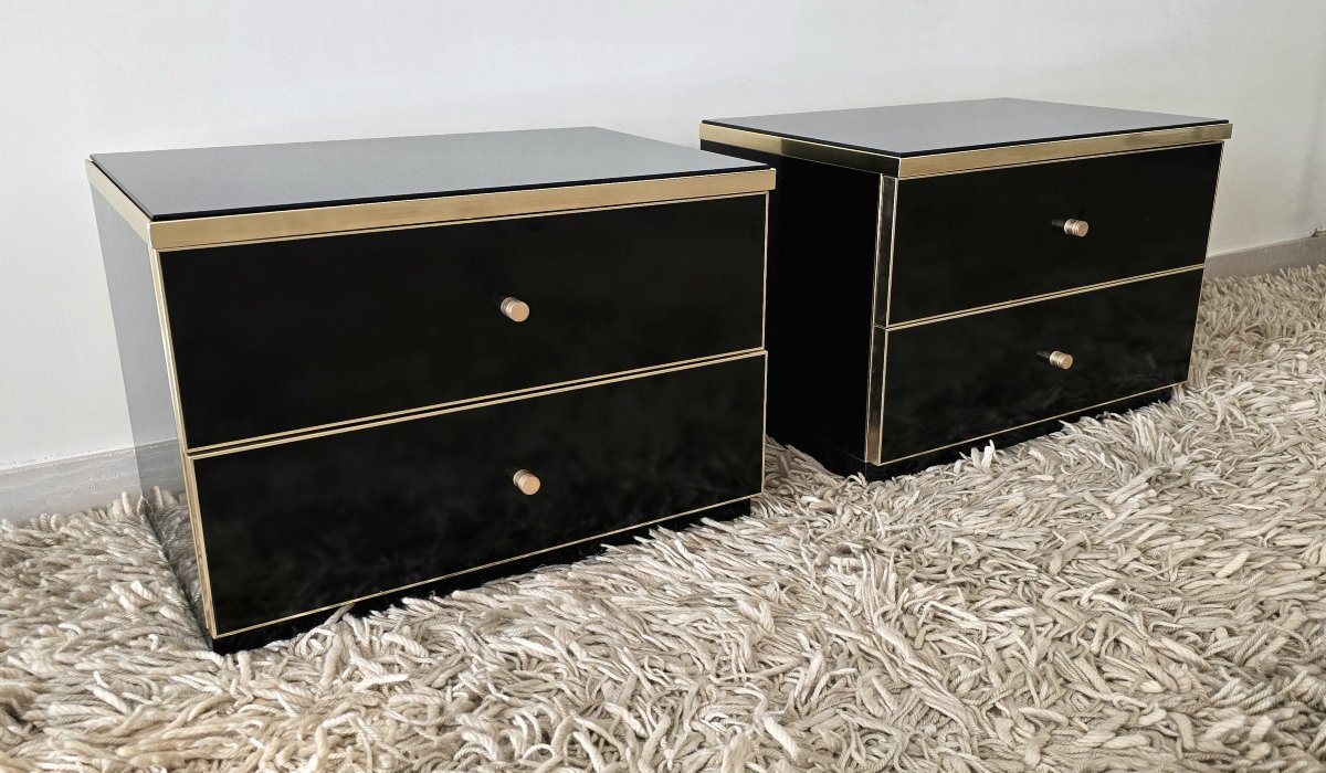 Pair Of Maison Roméo Paris Nightstands By Jean-claude Mahey, 1970s-photo-2