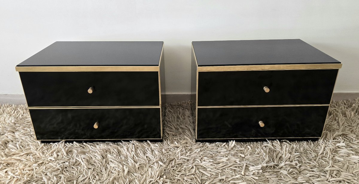 Pair Of Maison Roméo Paris Nightstands By Jean-claude Mahey, 1970s-photo-5