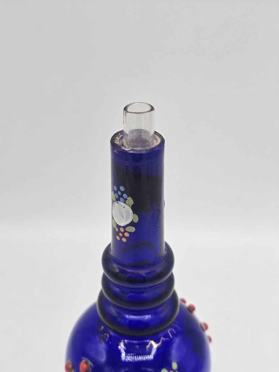 Blue Blown-glass Rose Water Sprinkler, Persia, Late 19th–early 20th Century-photo-2