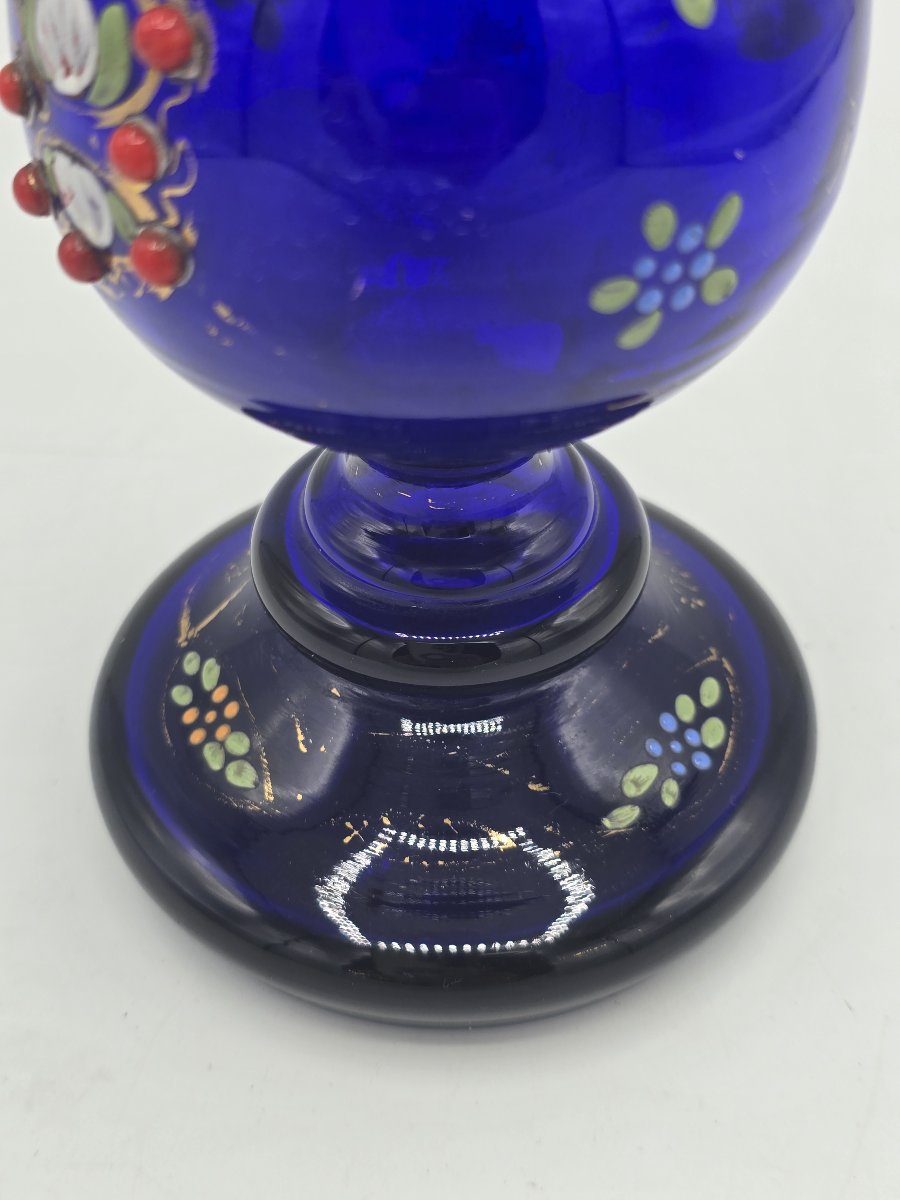 Blue Blown-glass Rose Water Sprinkler, Persia, Late 19th–early 20th Century-photo-4