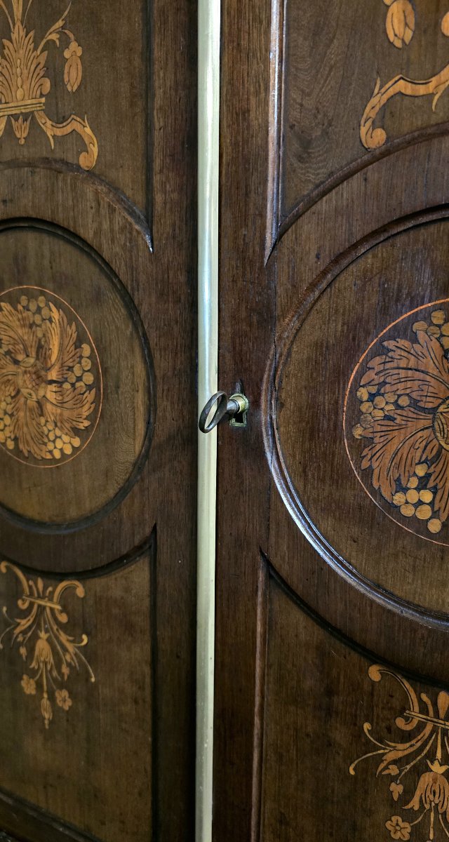 Louis XVI-style Sideboard In Marquetry And Brass—late 19th / Early 20th Century-photo-3