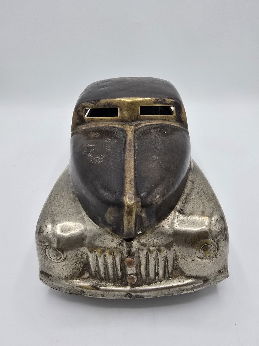 Betel Motor Car Paan Box Made Of Nickel-plated Brass – Patent No. 75086 – India, Mid-20th Century-photo-2
