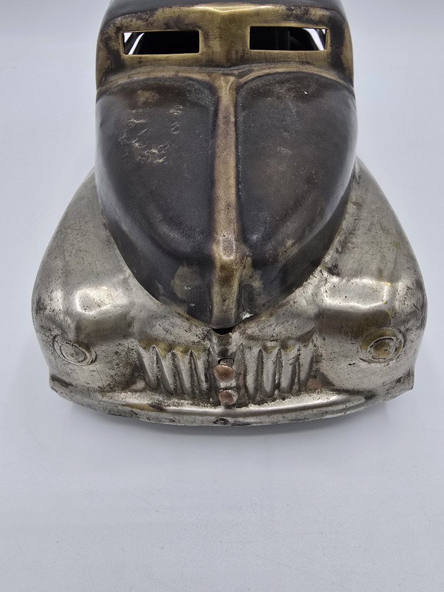 Betel Motor Car Paan Box Made Of Nickel-plated Brass – Patent No. 75086 – India, Mid-20th Century-photo-3