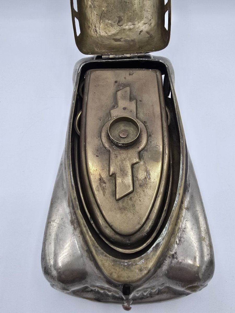 Betel Motor Car Paan Box Made Of Nickel-plated Brass – Patent No. 75086 – India, Mid-20th Century-photo-5