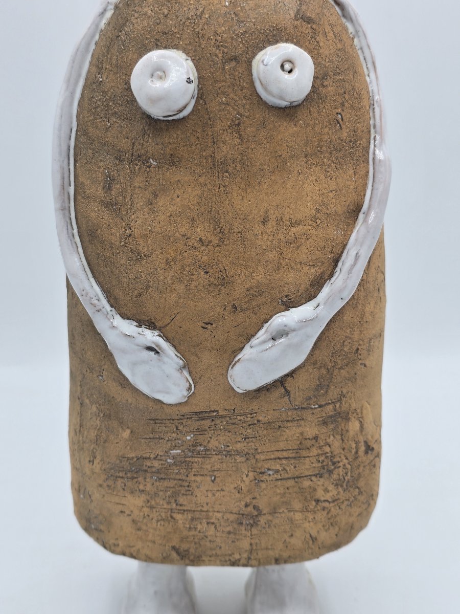 Albert & Stéphane THIRY – Sculpture féminine en terre chamottée émaillée – vers 1990 – 36 cm-photo-3