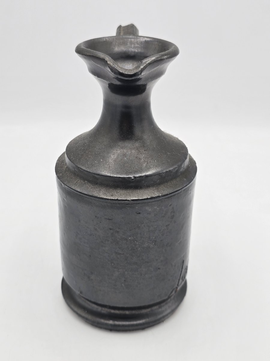 Jean MARAIS (1913-1998) – Pichet en céramique émaillée noire – Vallauris – 17 cm-photo-4