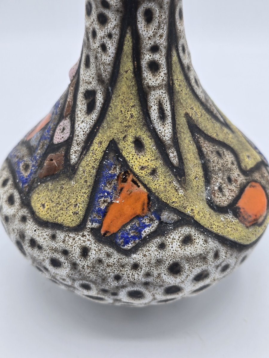 Marius BESSONE (1929-2001) – Vase en céramique émaillée polychrome – Vallauris –1950-1960-photo-1