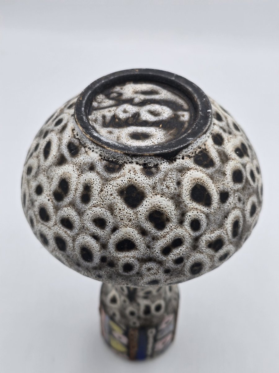 Marius BESSONE (1929-2001) – Vase en céramique émaillée polychrome – Vallauris –1950-1960-photo-3