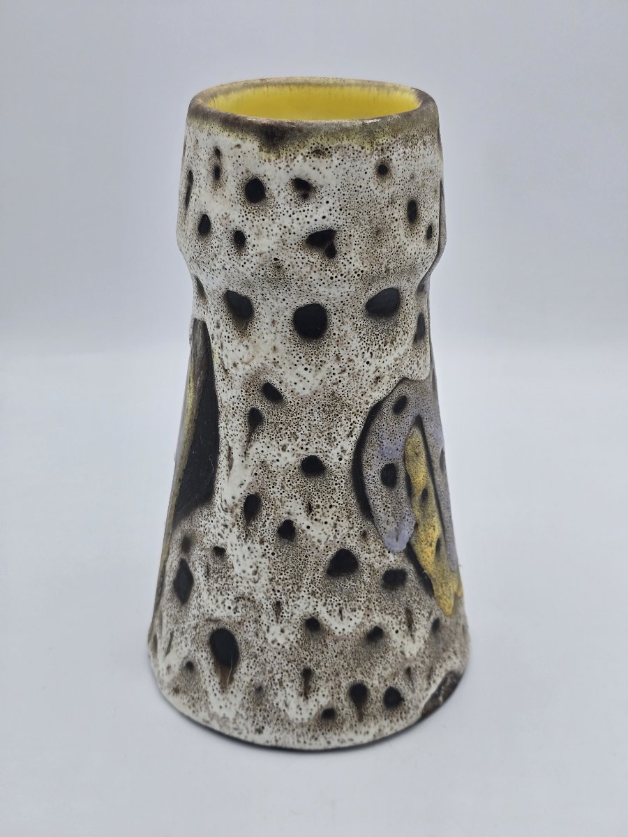 Marius Bessone (1929–2001) – Polychrome Glazed Ceramic Vase – Vallauris – 1960s-photo-4