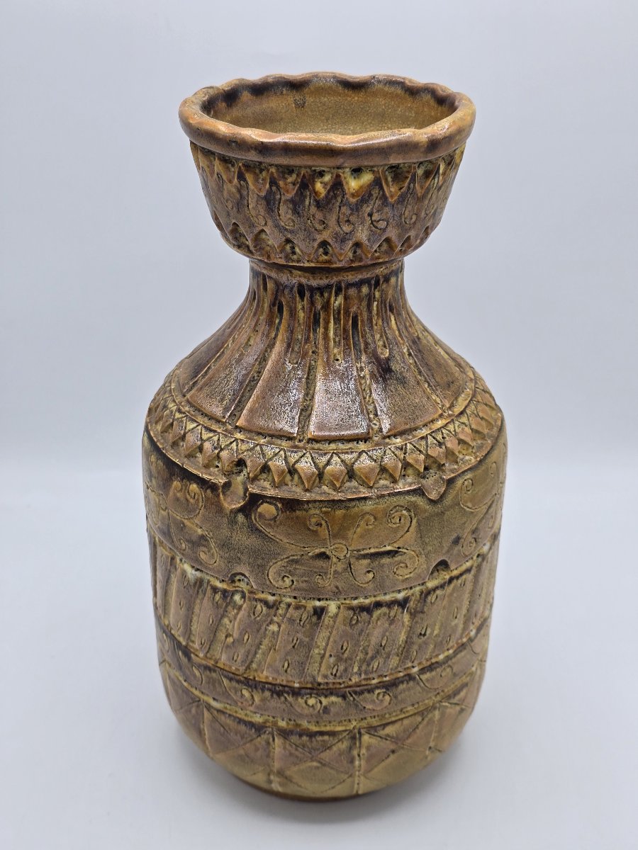 Marius Bessone (1929–2001) – Glazed Ceramic Vase – Vallauris – 1960-photo-2