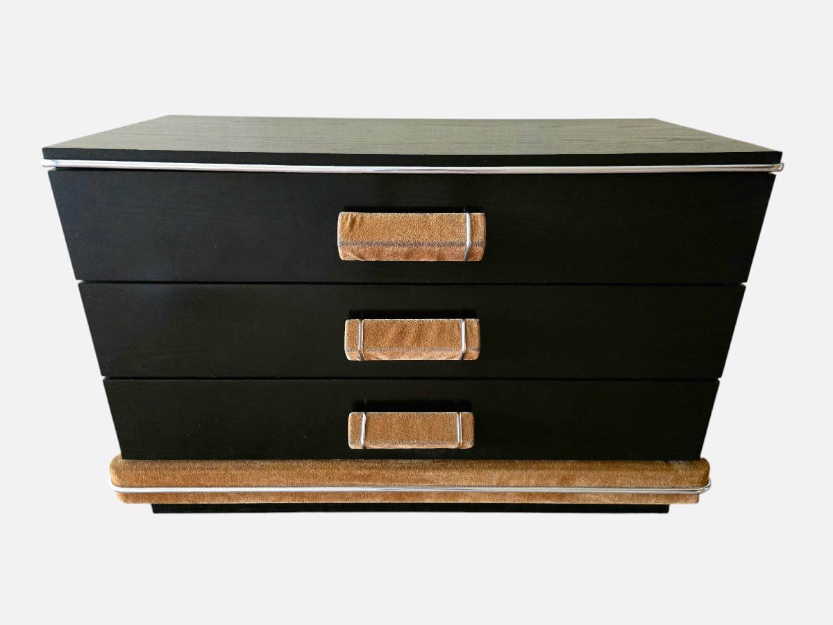 Three-drawer Chest, Attributed To Maison Roméo, Paris; Italian-made In The 1970s