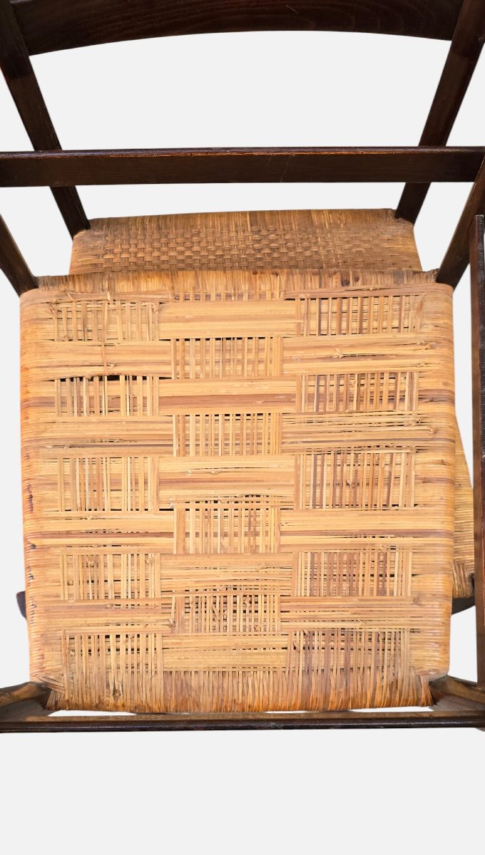 Gio Ponti, modèle 699 dit Superleggera, paire de chaises en frêne teinté assise en canne tressé-photo-5