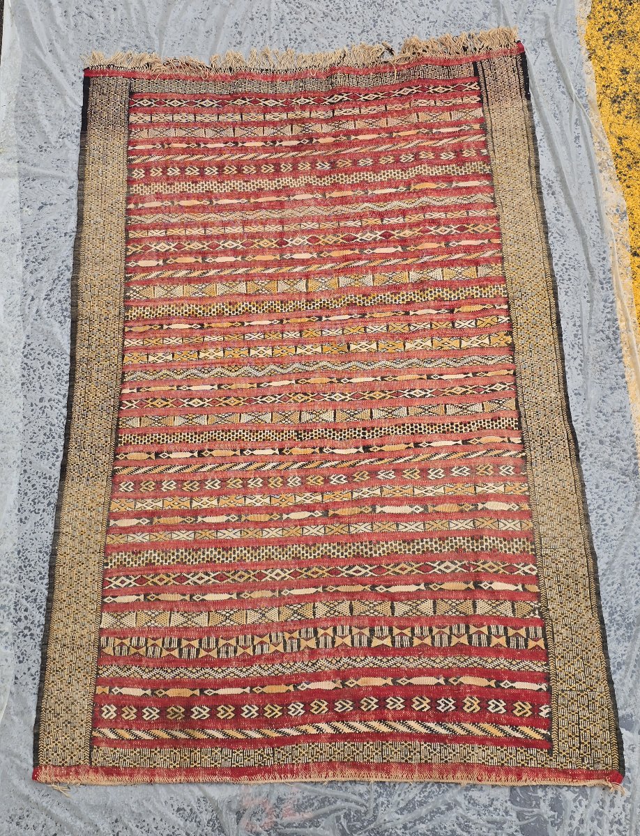 Tapis - Hanbel marocain en laine, probablement Zemmour, Moyen Atlas - 116 x 180 cm -photo-2