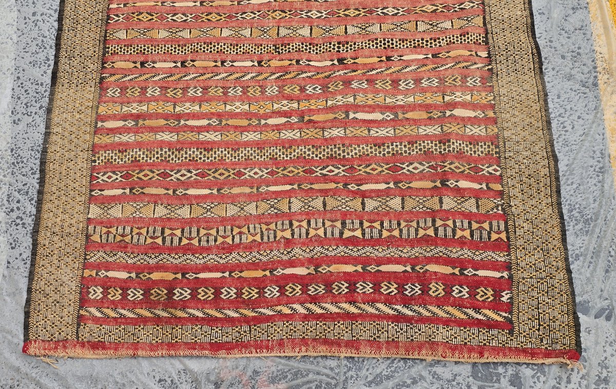 Tapis - Hanbel marocain en laine, probablement Zemmour, Moyen Atlas - 116 x 180 cm -photo-3