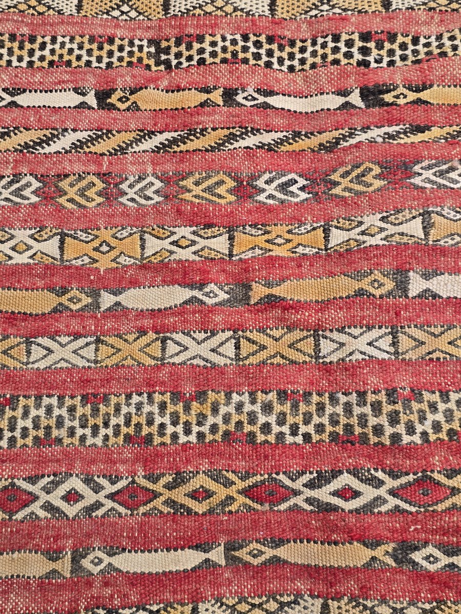 Tapis - Hanbel marocain en laine, probablement Zemmour, Moyen Atlas - 116 x 180 cm -photo-2