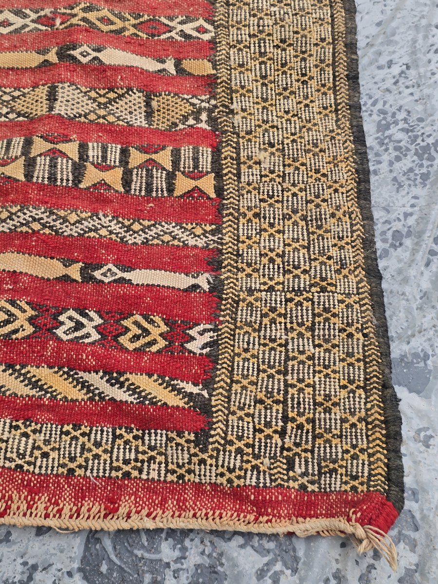 Tapis - Hanbel marocain en laine, probablement Zemmour, Moyen Atlas - 116 x 180 cm -photo-3